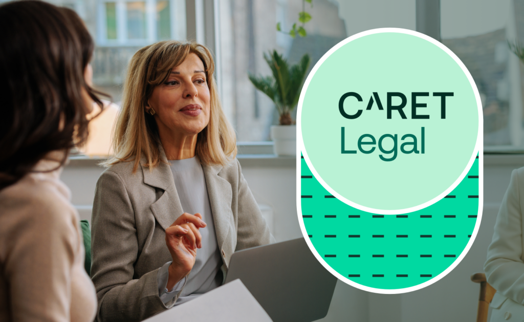 Lawyers discussing CARET Legal practice management software